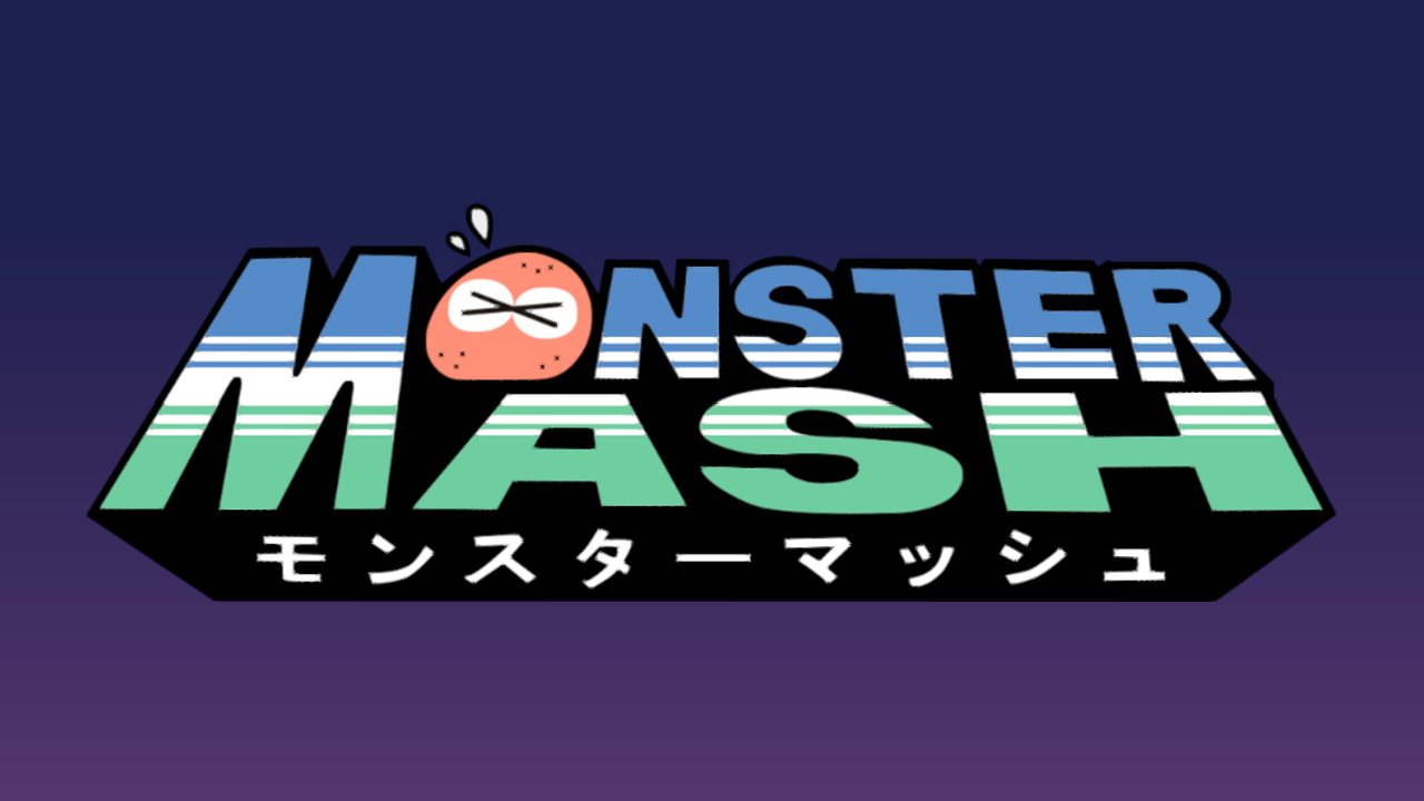 Monster Mash cover art — the game's logo over a purple gradient